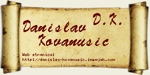 Danislav Kovanušić vizit kartica